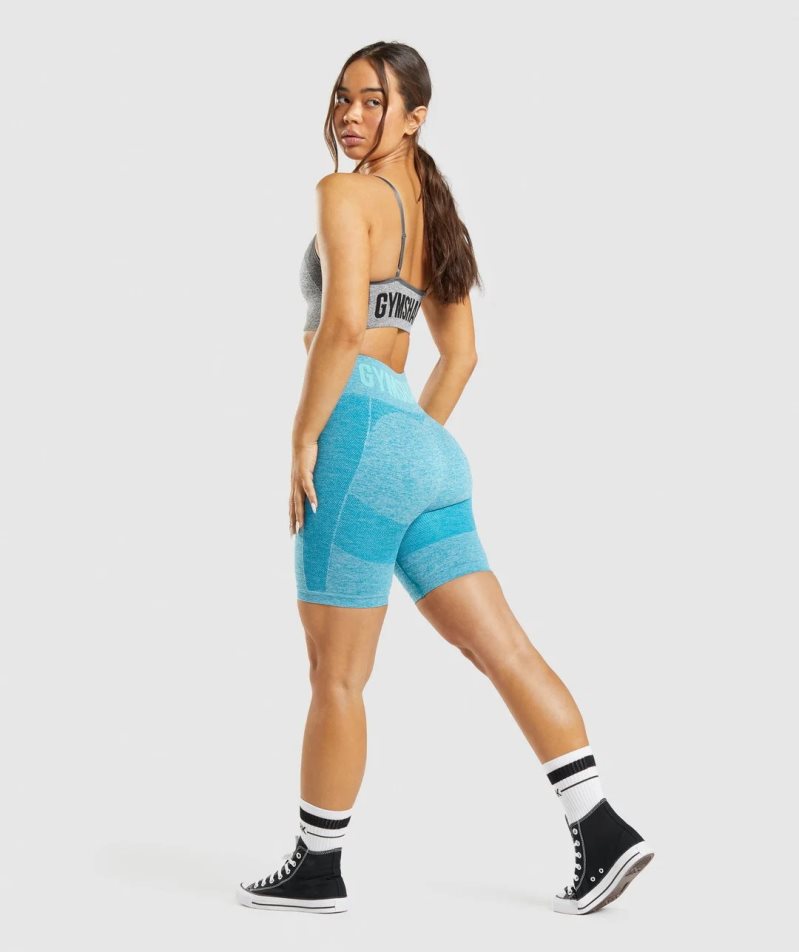 Women's Gymshark Flex Cycling Shorts Turquoise | NZ 0RKZXB